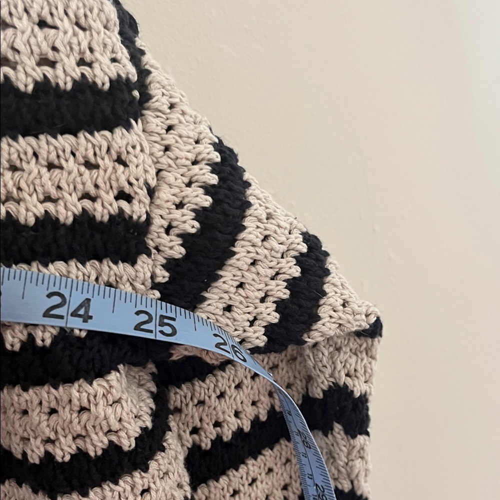 Lucky Brand Black and Cream Striped Sweater - Picture 5 of 6